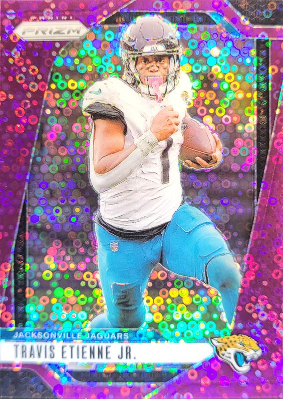 Travis Etienne Jr. 2024 Prizm #130 No Huddle Purple /49 RAW