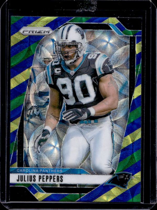 Julius Peppers 2024 Prizm #43 Choice Blue Yellow Green RAW