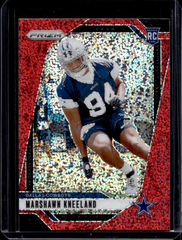Marshawn Kneeland 2024 Prizm #373 Red Sparkle /(SSP) Rookie RAW