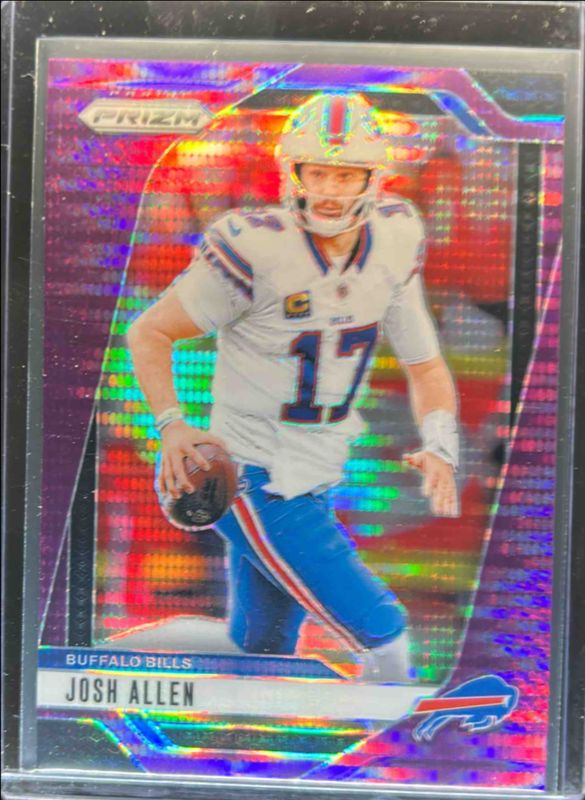Josh Allen 2024 Prizm #28 Purple Pulsar RAW