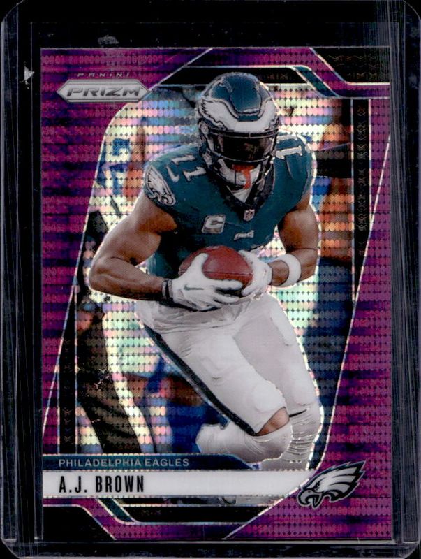AJ Brown 2024 Prizm #233 Purple Pulsar RAW