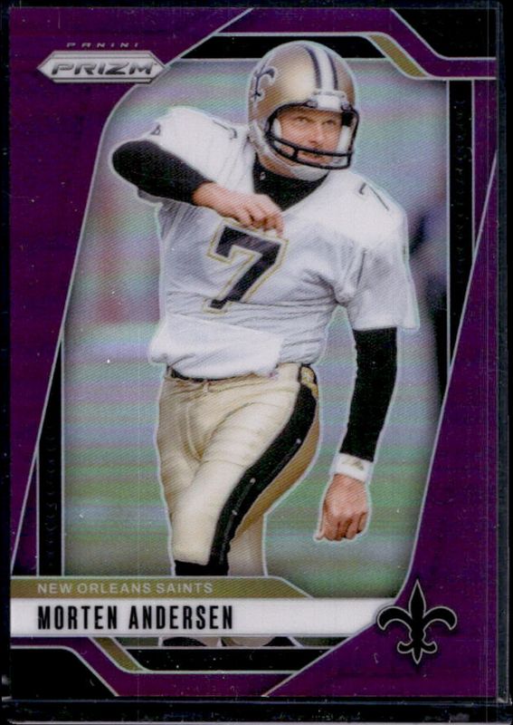Morten Andersen 2024 Prizm #211 Purple /125 RAW