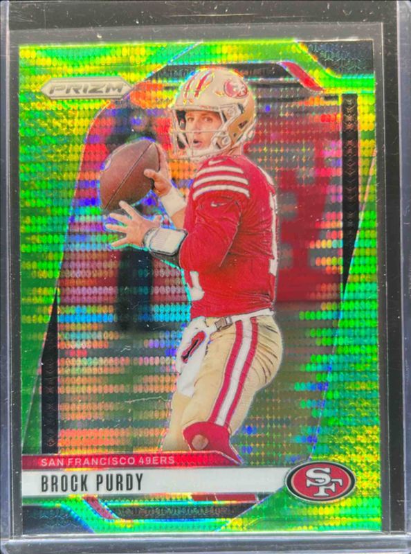 Brock Purdy 2024 Prizm #249 Neon Green Pulsar RAW