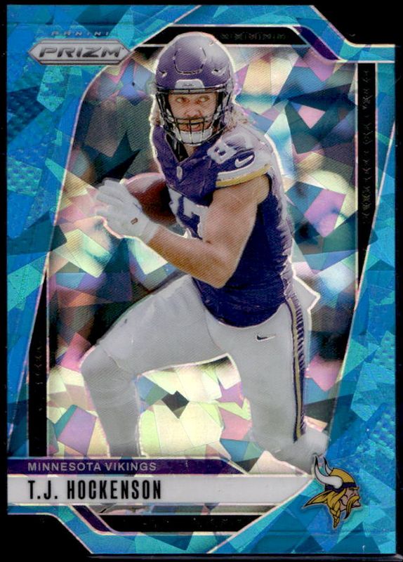 TJ Hockenson 2024 Prizm #188 Blue Ice /99 RAW
