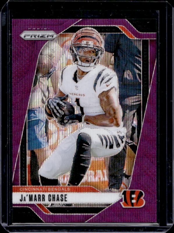 Ja'Marr Chase 2024 Prizm #57 Purple Wave /99 RAW