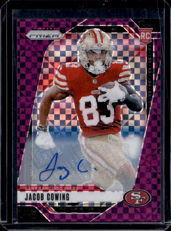 Jacob Cowing 2024 Prizm #335 Base Autographs - Purple Power /49 Rookie RAW