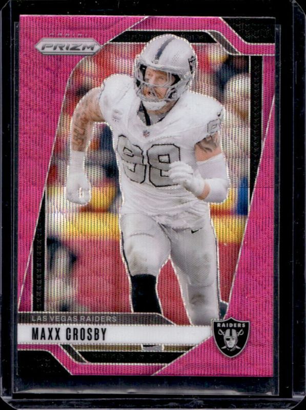 Maxx Crosby 2024 Prizm #152 Pink Wave RAW