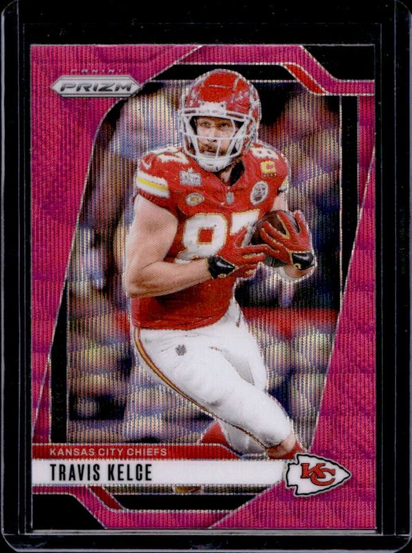 Travis Kelce 2024 Prizm #140 Pink RAW