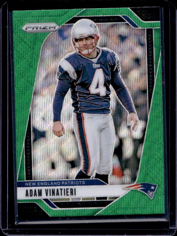 Adam Vinatieri 2024 Prizm #199 Green Wave RAW
