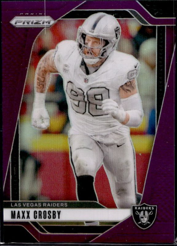 Maxx Crosby 2024 Prizm #152 Purple /125 RAW