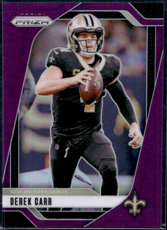 Derek Carr 2024 Prizm #203 Purple /125 RAW