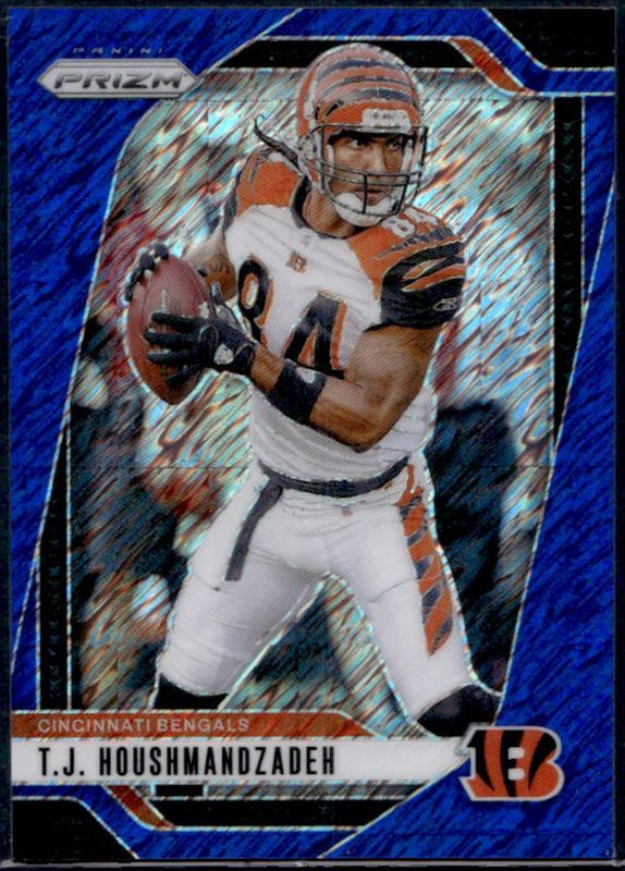 TJ Houshmandzadeh 2024 Prizm #63 Blue Shimmer /25 RAW