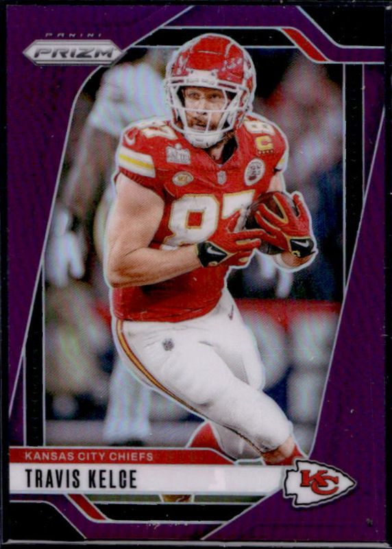 Travis Kelce 2024 Prizm #140 Purple /125 RAW