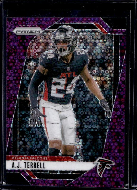 AJ Terrell 2024 Prizm #15 No Huddle Purple /49 RAW