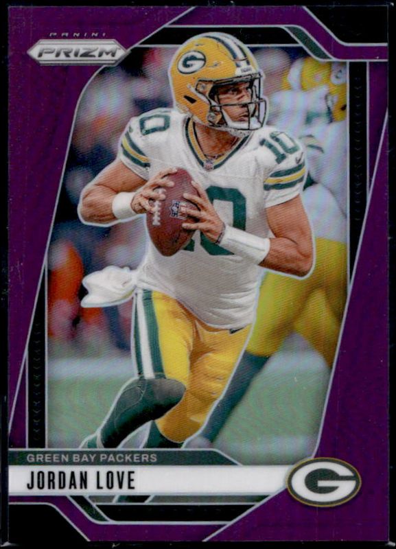 Jordan Love 2024 Prizm #101 Purple /125 RAW