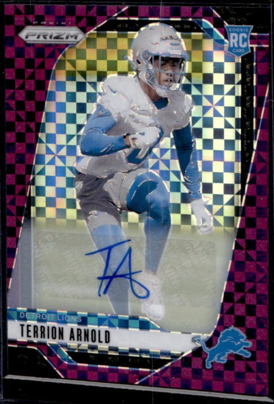 Terrion Arnold 2024 Prizm #389 Base Autographs - Purple Power /49 Rookie RAW