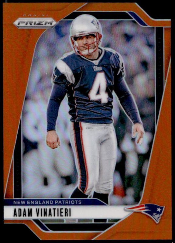 Adam Vinatieri 2024 Prizm #199 Orange /249 RAW