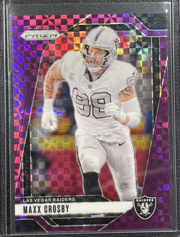 Maxx Crosby 2024 Prizm #152 Purple Power /49 RAW