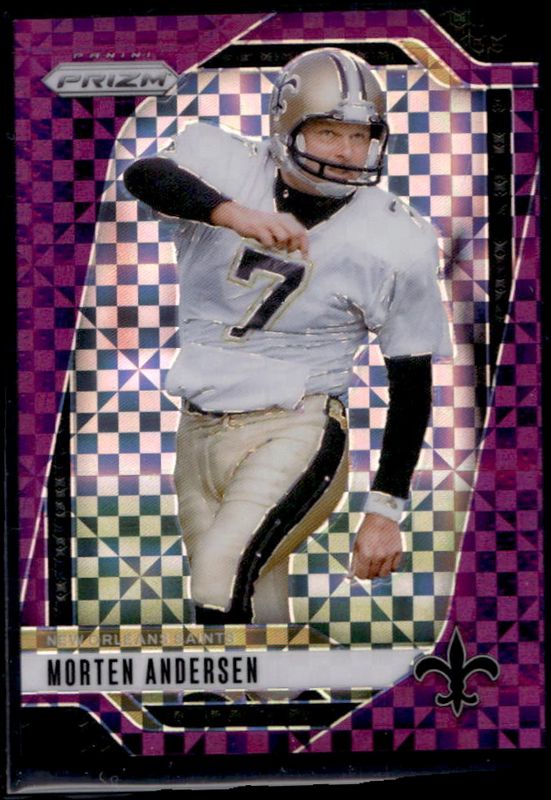 Morten Andersen 2024 Prizm #211 Purple Power /49 RAW
