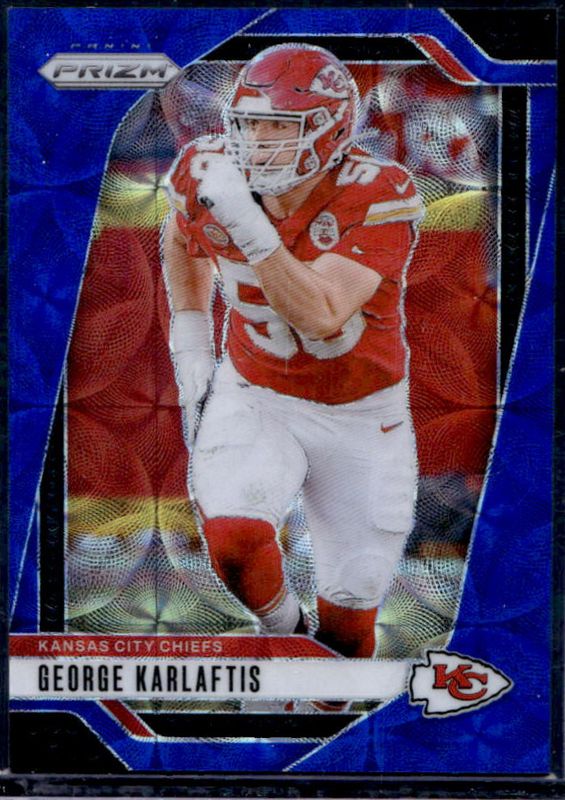 George Karlaftis 2024 Prizm #142 Choice Blue /14 RAW
