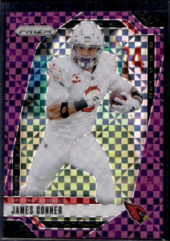 James Conner 2024 Prizm #2 Purple Power /49 RAW