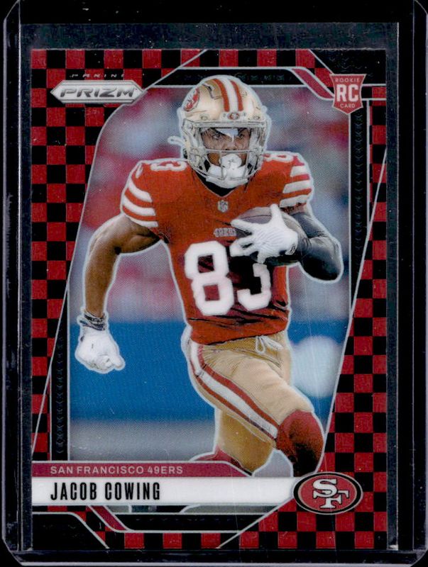 Jacob Cowing 2024 Prizm #335 Black & Red Checker /(SSP) Rookie RAW