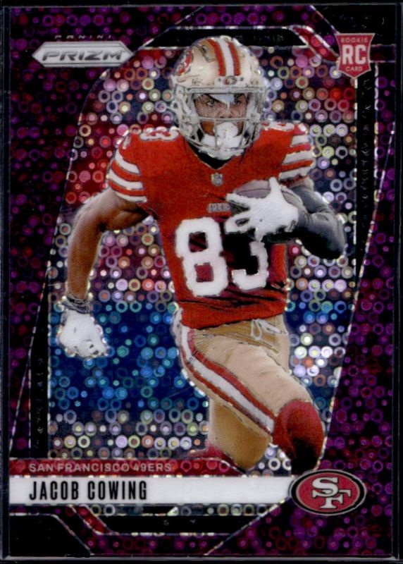 Jacob Cowing 2024 Prizm #335 No Huddle Purple /49 Rookie RAW