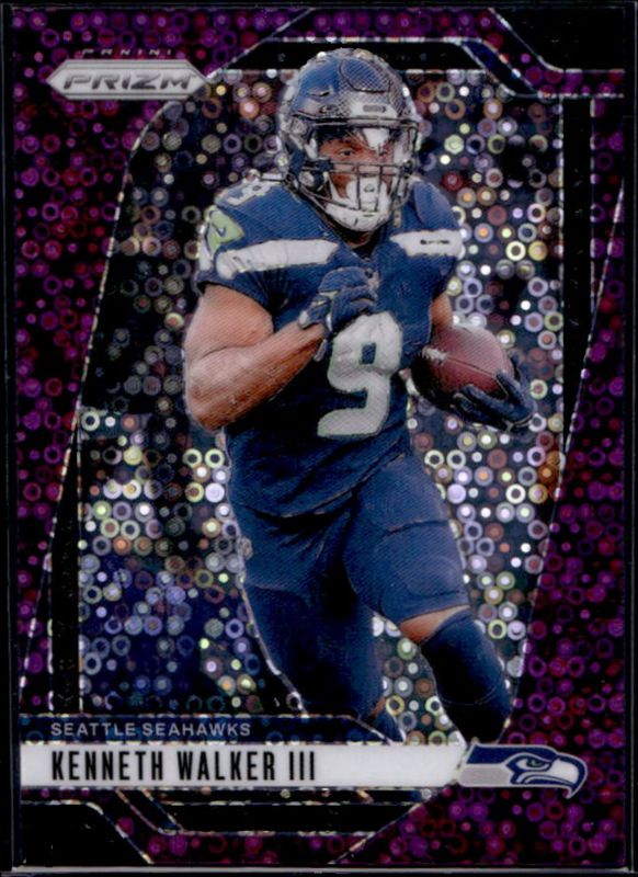 Kenneth Walker III 2024 Prizm #260 No Huddle Purple /49 RAW