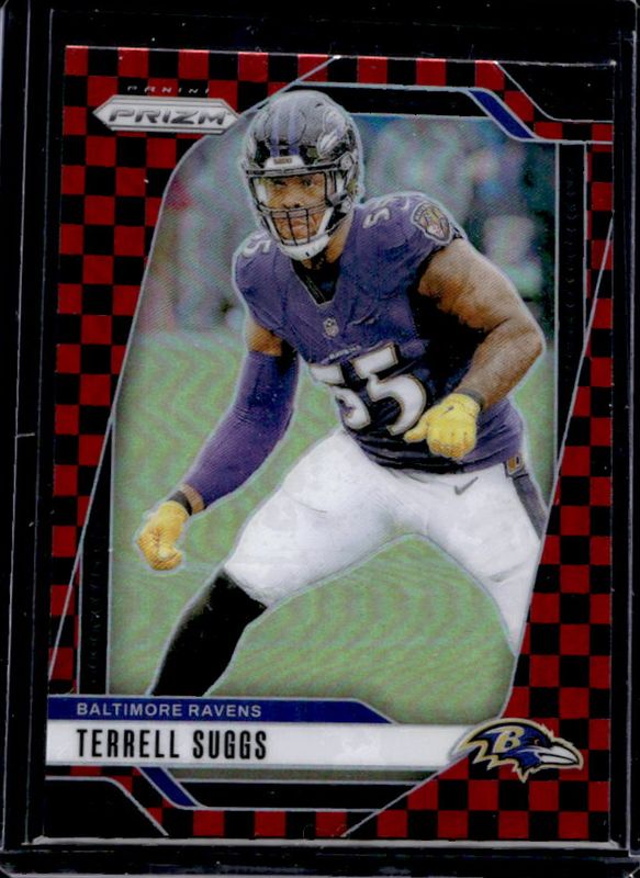 Terrell Suggs 2024 Prizm #26 Black & Red Checker /(SSP) RAW