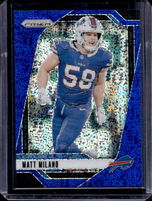 Matt Milano 2024 Prizm #33 Blue Sparkle /96 RAW