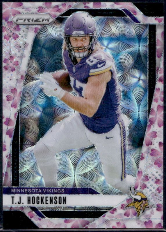 TJ Hockenson 2024 Prizm #188 Choice Cherry Blossom /15 RAW