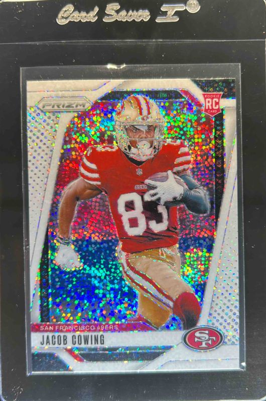 Jacob Cowing 2024 Prizm #335 White Sparkle /(SSP) Rookie RAW