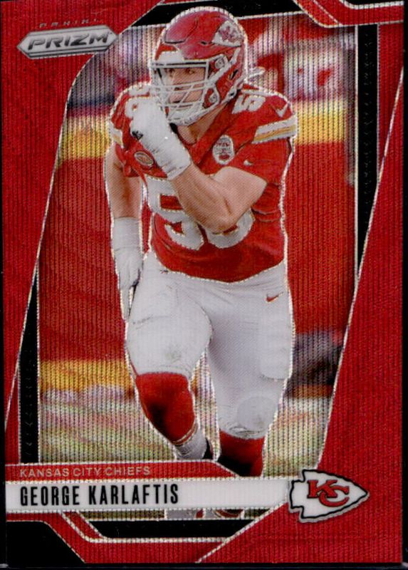George Karlaftis 2024 Prizm #142 Red Wave /149 RAW