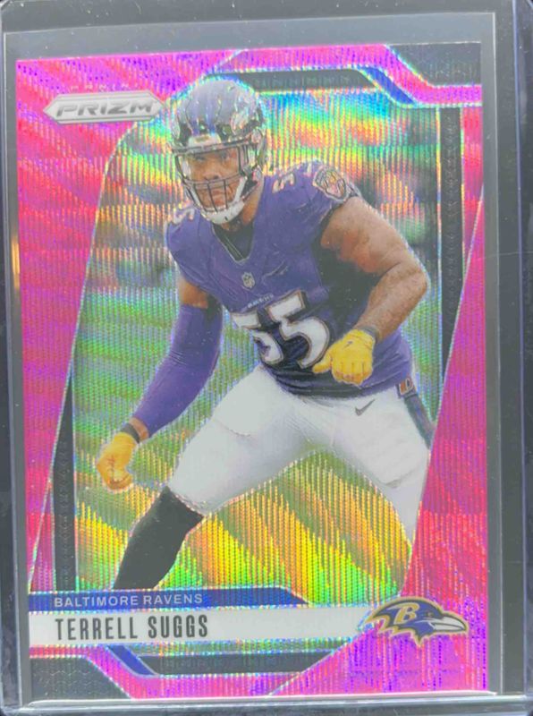 Terrell Suggs 2024 Prizm #26 Pink Wave RAW