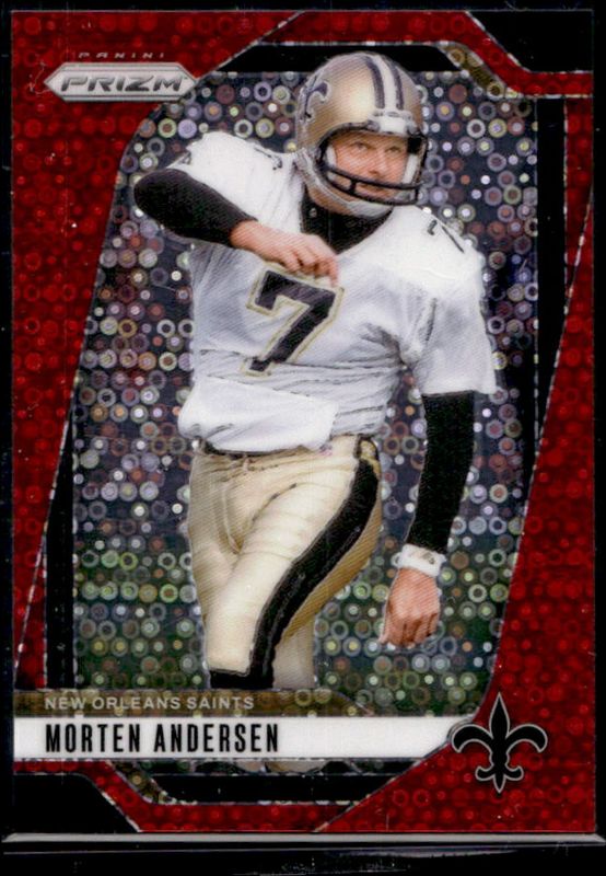 Morten Andersen 2024 Prizm #211 No Huddle Red /75 RAW