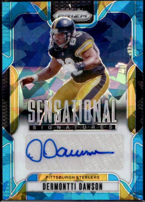 Dermontti Dawson 2024 Prizm #SS-DDN Sensational Signatures - Blue Ice /99 RAW