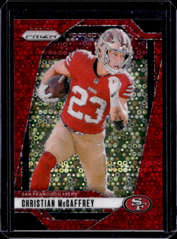 Christian McCaffrey 2024 Prizm #250 No Huddle Red /75 RAW