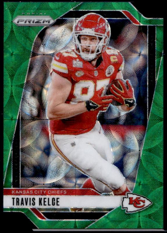 Travis Kelce 2024 Prizm #140 Green Scope /75 RAW