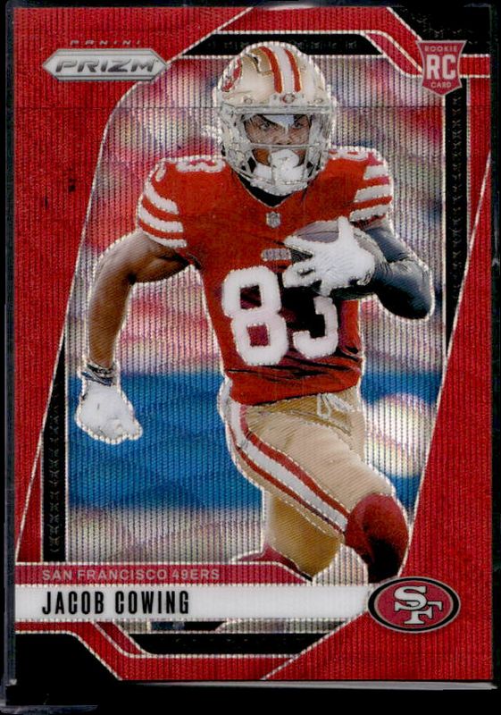Jacob Cowing 2024 Prizm #335 Red Wave /149 Rookie RAW