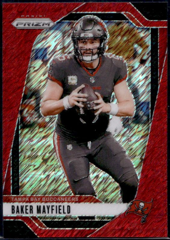 Baker Mayfield 2024 Prizm #268 Red Shimmer /35 RAW