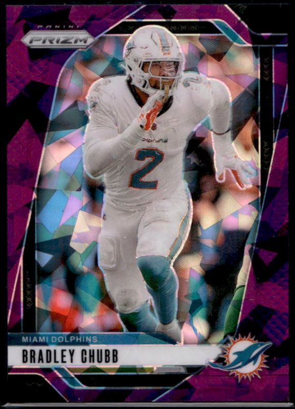 Bradley Chubb 2024 Prizm #181 Purple Ice /225 RAW