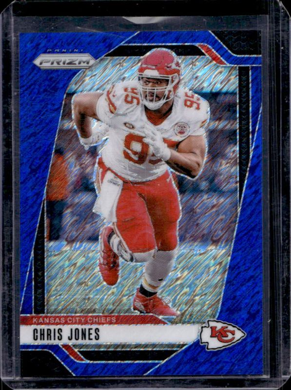 Chris Jones 2024 Prizm #143 Blue Shimmer /25 RAW
