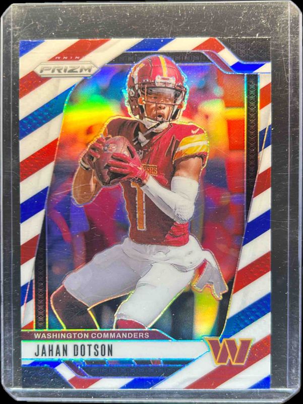 Jahan Dotson 2024 Prizm #290 Red White Blue RAW