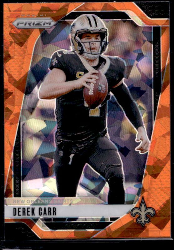 Derek Carr 2024 Prizm #203 Orange Ice RAW