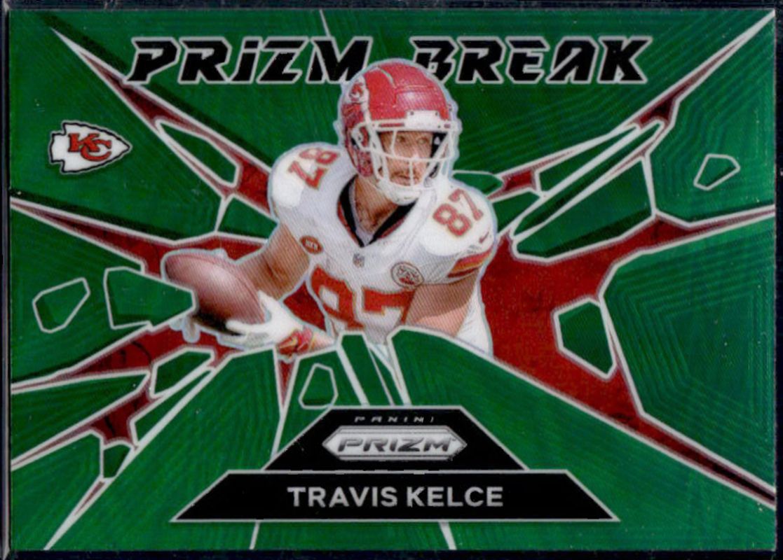Travis Kelce 2024 Prizm #1 Prizm Break - Green RAW