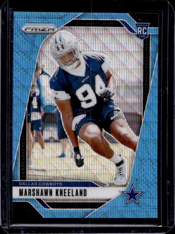Marshawn Kneeland 2024 Prizm #373 Blue Wave /230 Rookie RAW