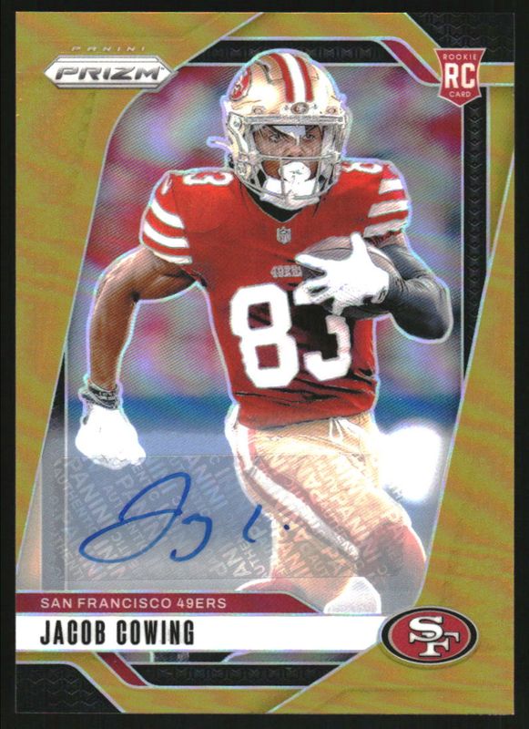 Jacob Cowing 2024 Prizm #335 Base Autographs - Gold /10 Rookie RAW