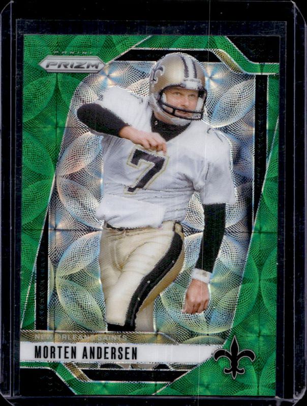 Morten Andersen 2024 Prizm #211 Green Scope /75 RAW