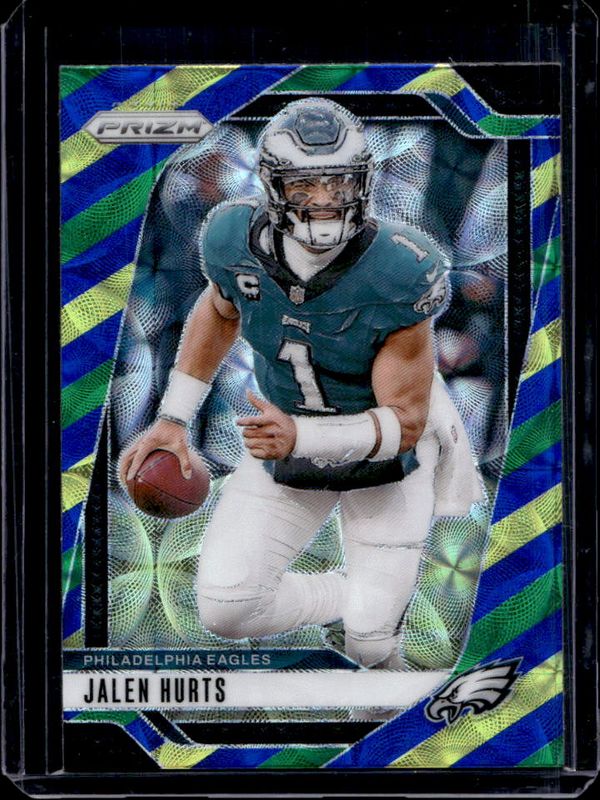 Jalen Hurts 2024 Prizm #231 Choice Blue Yellow Green RAW