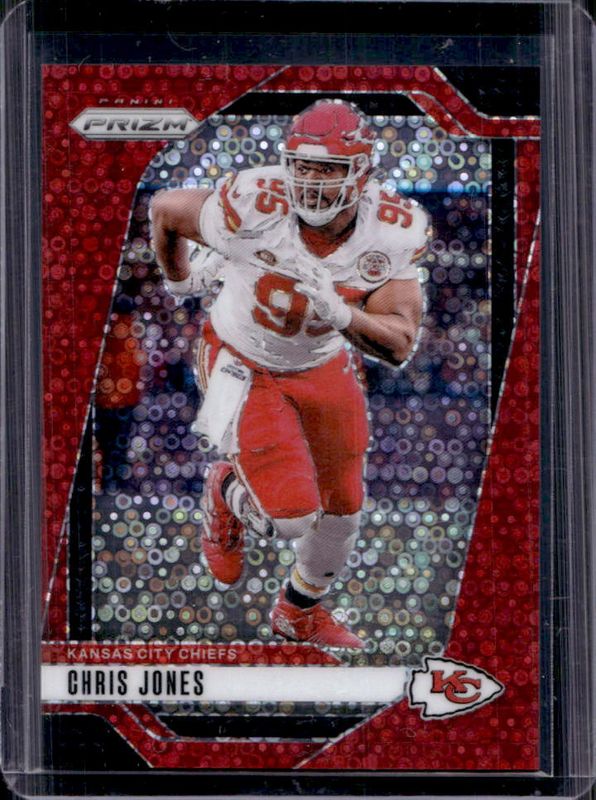 Chris Jones 2024 Prizm #143 No Huddle Red /75 RAW
